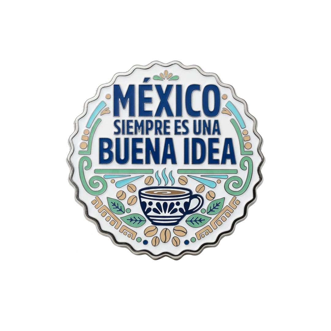 Imán niquelado con diseño exclusivo